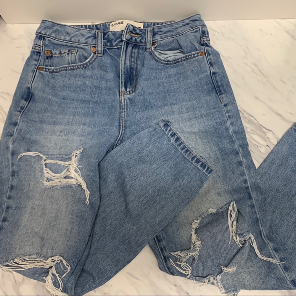 Garage Blue Distressed Jeans